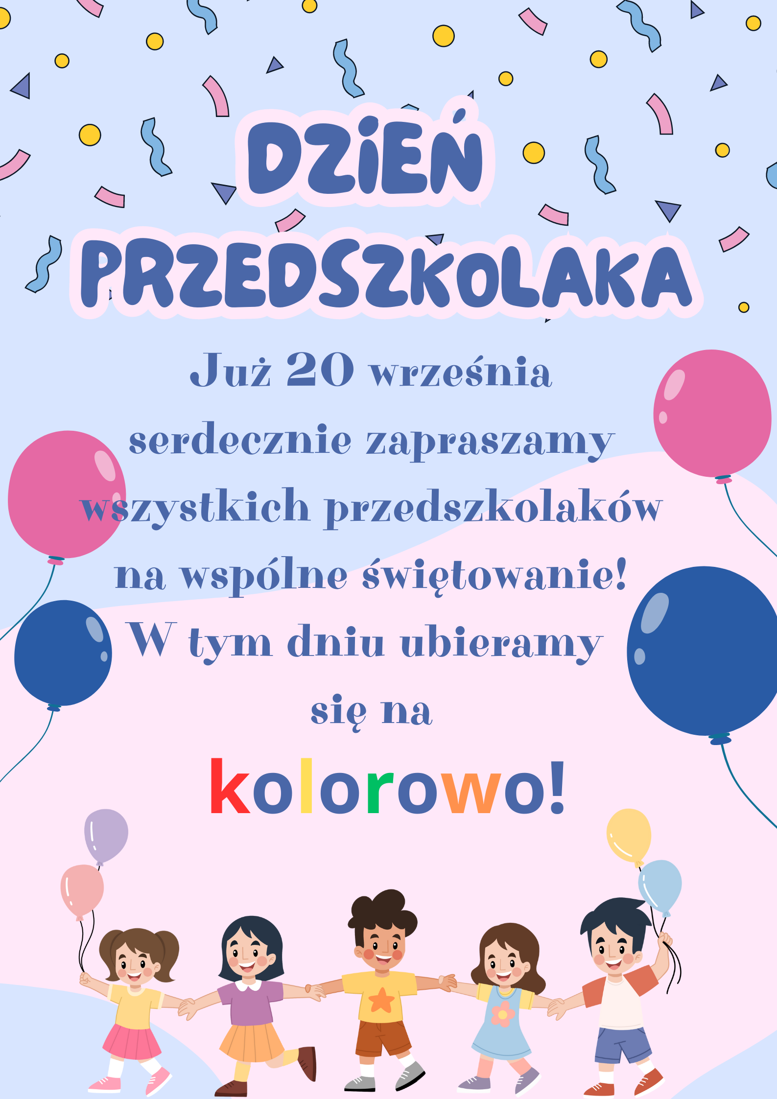 Pink and Blue Playful Illustration Graduation Party Poster (1)
