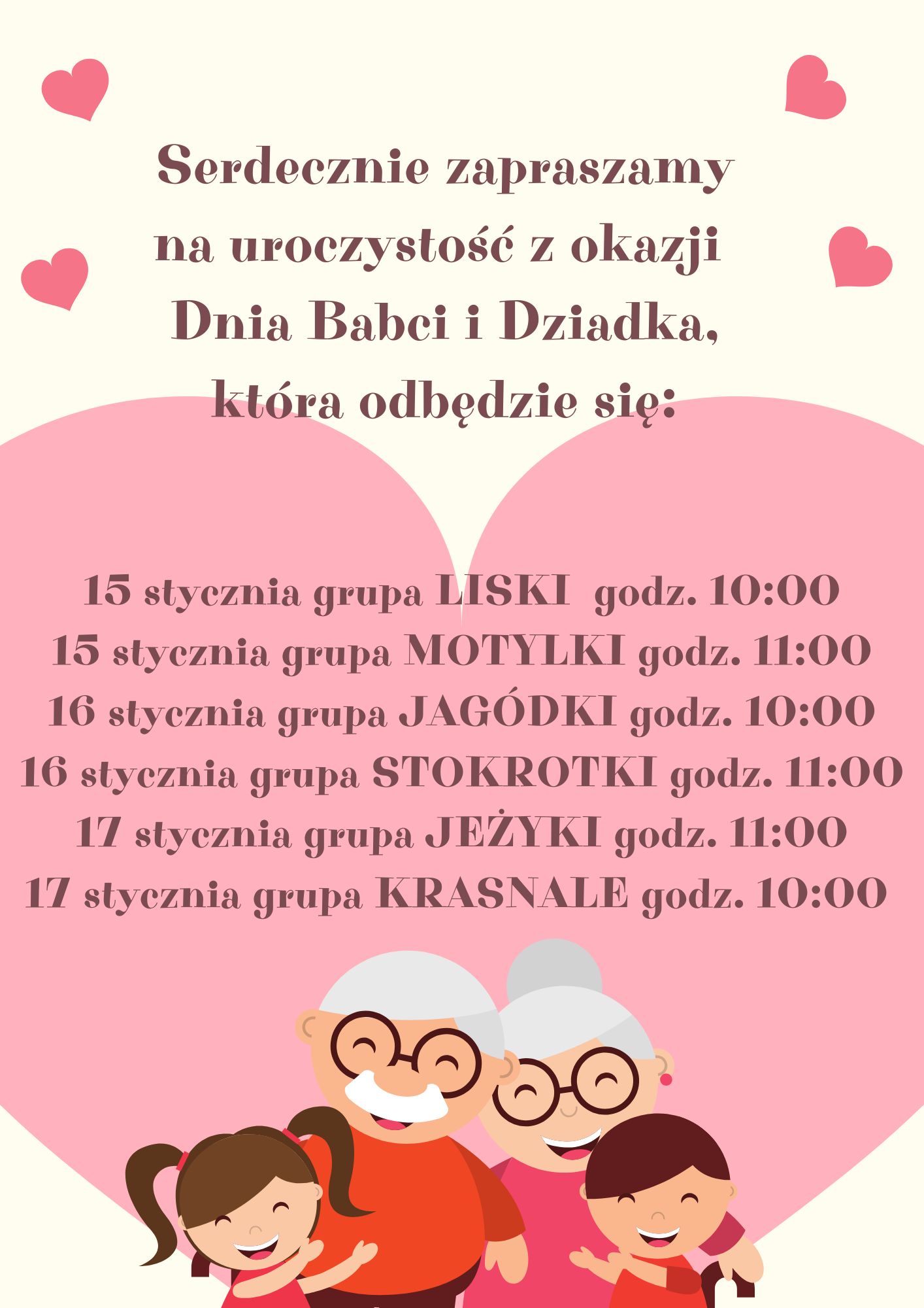 Pink and White Creative Illustration Grandparent's Day Event Celebration Instagram Post