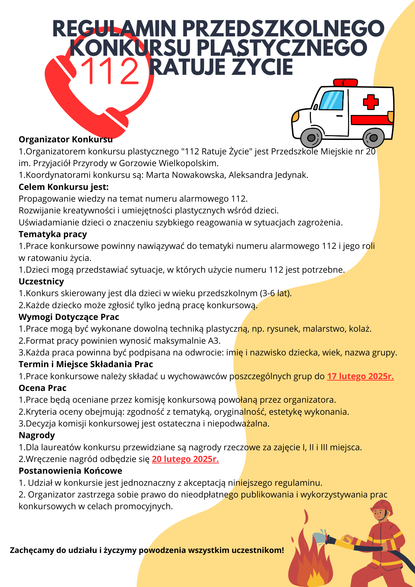 Red and Yellow Illustrative Fire Emergency Poster (2)